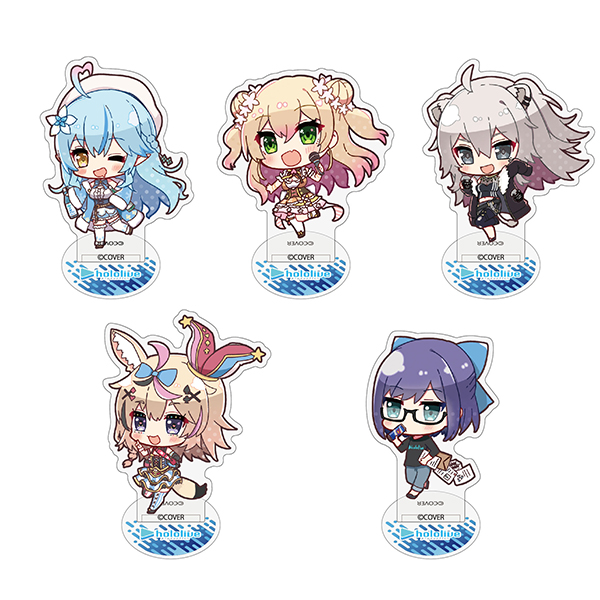 夏祭り ちびキャライラストアクリルフィギュア ホロライブ5期生+友人Ａ
